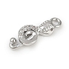 Brass Micro Pave Clear Cubic Zirconia Pendants KK-L238-23P-2