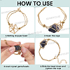 6Pcs Brass Braided Macrame Pouch Empty Stone Holder Bracelet Making BJEW-SC0001-73-6