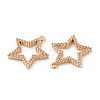 Brass Micro Pave Cubic Zirconia Pendants KK-E071-14KCG-3