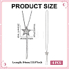 4Pcs Alloy Star Boho Tie Lariat Necklaces for Women NJEW-ME0001-21-2