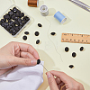 80Pcs 1-Hole Silk & Plastic Shank Buttons FIND-FH0008-90A-3