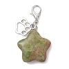 Star Natural & Synthetic Mixed Stone Pendant Decorations HJEW-JM04667-4