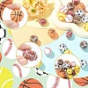 12Pcs 6 Styles Sport Theme Opaque Acrylic Resin Beads MACR-YW0004-78-2