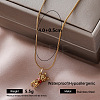 Vintage 304 Stainless Steel Cat Shape Pendant Necklaces for Women HM0119-2-1