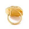 Oval Brass Open Cuff Finger Ring Enamel Settings X-KK-G428-03G-2