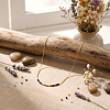 Bohemian Glass Beaded Brass Boston Link Chain Necklaces for Women Elegant Daily Jewelry CD0318-1-3