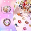 60Pcs 12 Colors Transparent Resin Rondelle European Beads RESI-YW0006-15-3