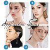 Aluminum Wing and Flower Cuff Earrings with Plastic Pearl Tassel EJEW-WH0011-07P-7