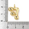 Rack Plating Brass Micro Pave Cubic Zirconia Pendants KK-A200-24G-F-3