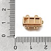 4-Hole Brass Micro Pave Clear Cubic Zirconia Box Clasps CU-CBA4292-863G-3