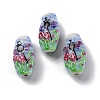 Oval Handmade Lampwork Beads  LAMP-G137-D08-1