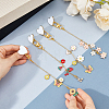 4Pcs Flower Fruit Butterfly Heart Alloy Enamel Mobile Phone Cover Decoration HJEW-FH00272-3