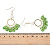 Glass Braided Beads Dangle Earrings EJEW-MZ00747-01-5