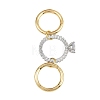 Brass Micro Pave Cubic Zirconia Plain Band Finger Rings for Women RJEW-P160-01C-G01-5