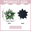 20Pcs Star Garment Accessores PATC-ME0001-01B-2
