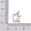 Brass Micro Pave Clear Cubic Zirconia Charms KK-P339-27P-10-3