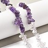 Natural Quartz Crystal & Amethyst Beads Strands G-L610-A27-01-2