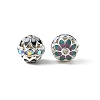 Brass & Alloy & Rhinestone Enamel Beads RB-CBA973B-11B-P-2