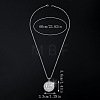 Zinc Alloy Micro Pave Clear Cubic Zirconia Flat Round with Star and Moon Pendant Necklaces FS-WGB5CD2-01-5
