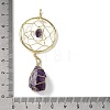 Raw Rough Natural Amethyst Coppwer Wire Wrapped Big Pendants G-G314-02G-05-3