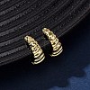 Brass Stripe C-Shaped Cuff Earrings EJEW-D332-05C-G-1