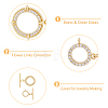 8 Sets 2 Styles Brass Micro Pave Clear Cubic Zirconia Toggle Clasps KK-DC0003-40-5