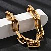 304 Stainless Steel Link Chain Bracelets for Women Men BJEW-A031-06G-2