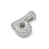Brass Micro Pave Cubic Zirconia Pendants KK-A300-02P-B-2