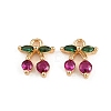 Brass Micro Pave Cubic Zirconia Pendants KK-C115-03E-04G-1
