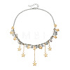 Alloy Star Coin Tassel Choker Necklaces for Women WGB030C-01-5