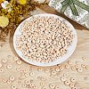 700Pcs 3 Styles Unfinished Wood Rondelle Beads WOOD-PA0001-50-4