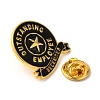 Golden Tone Alloy Outstanding Employee of The Month Enamel Pins JEWB-K021-07G-12-3
