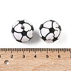 Sport Printing Opaque Acrylic Beads OACR-Z035-06-3