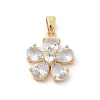 Brass Micro Pave Cubic Zirconia Pendants ZIRC-I069-01G-02-1