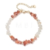 Natural Gemstone Chip Beaded Bracelets for Women BJEW-JB13350-3