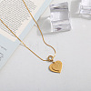 201 Stainless Steel Crystal Rhinestone Pendant Necklaces for Women WG0C703-03-1