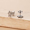 Christmas Snowflake 304 Stainless Steel Stud Earrings FS-WG2939F-01-2