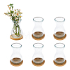 6Pcs Transparent Glass Vase AJEW-DC0004-17-1