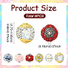 6Pcs 6 Colors Handmade Polymer Clay Rhinestone Indonesia Beads CLAY-YW0002-75-2