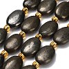 Natural Gold Pyrite/Golden Pyrite Beads Strands G-F833-E01-01-2