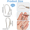 40Pcs Brass Earring Hooks KK-SC0006-18S-2
