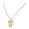 Heart Stainless Steel Locket Pendant Necklaces with Shell Pearl for Women NJEW-JN05954-2