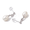 Natural Pearl Ear Studs EJEW-P286-03P-2