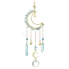 Moon & Star Brass Hanging Ornaments HJEW-TA00095-02-1