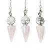 Natural Rose Quartz Cone Dowsing Pendulum Big Pendants G-C114-02P-19-1