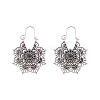 Bohemian Retro Style Alloy Dangle Hoop Earrings X1-EJEW-TAC0003-01AS-1
