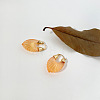 Resin & Brass Hoop Earrings WGAB1C5-03-1