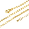 Brass Double Link Chains Necklaces for Women NJEW-D302-37G-4