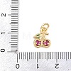 Brass Micro Pave Cubic Zirconia Charms KK-H273-49G-02-3