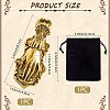 Alloy Hand Shaped Bookmark Clip AJEW-CP0006-94A-AG-2